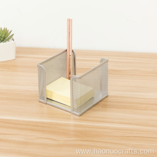 Open notepad box metal grid office stationery storage